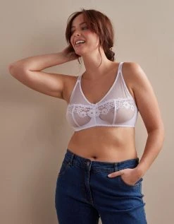 Blancheporte Soutien-gorge Couvrant Résille Et Dentelle - Sans Armatures -Blancheport en ligne 701030 C01 zoomx vue4