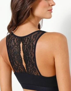 Blancheporte Brassière Coton Et Dos Dentelle – Sans Armatures 4 Blancheporte Brassière Coton Et Dos Dentelle – Sans Armatures -Blancheport en ligne 701304 C01 zoomx vue5