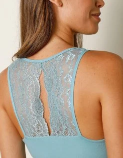 Blancheporte Brassière Coton Et Dos Dentelle – Sans Armatures -Blancheport en ligne 701304 C04 zoomx vue3