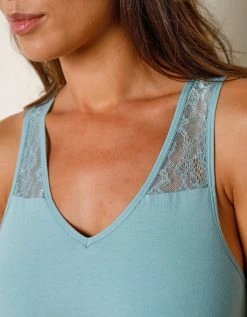 Blancheporte Brassière Coton Et Dos Dentelle – Sans Armatures -Blancheport en ligne 701304 C04 zoomx vue5