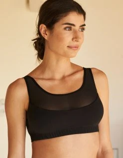 Blancheporte Brassière Sans Armatures Coton Stretch Et Tulle