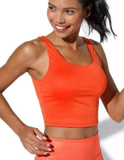 Blancheporte Crop Top Sport, Brassière Intégrée -Blancheport en ligne 701950 C01 zoomx vue4