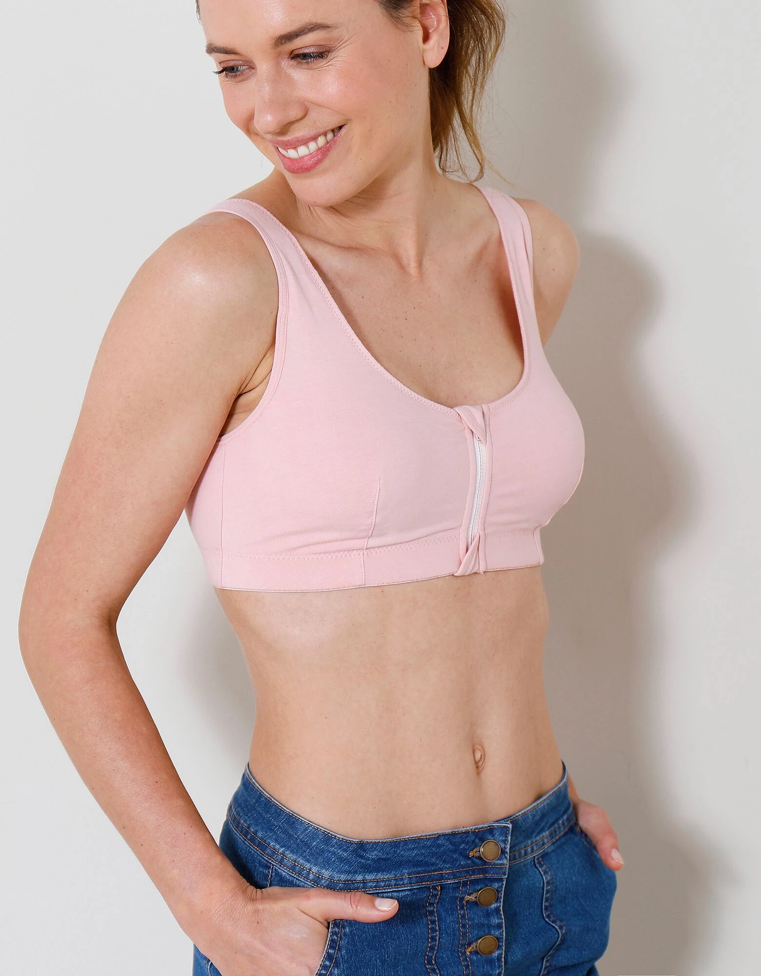 Soutien-gorge post-opératoire zippé devant - sans armatures Blancheporte Soutien-gorge Post-opératoire Zippé Devant - Sans Armatures -Blancheport en ligne