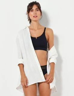 Blancheporte Brassière Coton Décolleté "goutte D'eau" – Sans Armatures -Blancheport en ligne 701968 C02 zoomx vue3