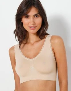 Blancheporte Brassière Invisible Microfibre Stretch Sans Coutures - Lot De 3 -Blancheport en ligne 701972 C01 zoomx vue3