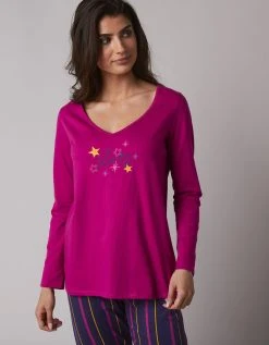 Blancheporte Tee-shirt De Pyjama Manches Longues Imprimé Estrella