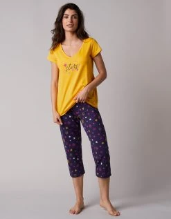 Blancheporte Pantacourt De Pyjama Imprimé étoiles Estrella - Coton 3 Blancheporte Pantacourt De Pyjama Imprimé étoiles Estrella - Coton -Blancheport en ligne 703025 C01 zoomx vue4