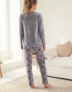 Blancheporte Pyjama Pantalon Polaire, Toucher Peluche -Blancheport en ligne 703057 C01 zoomx vue3