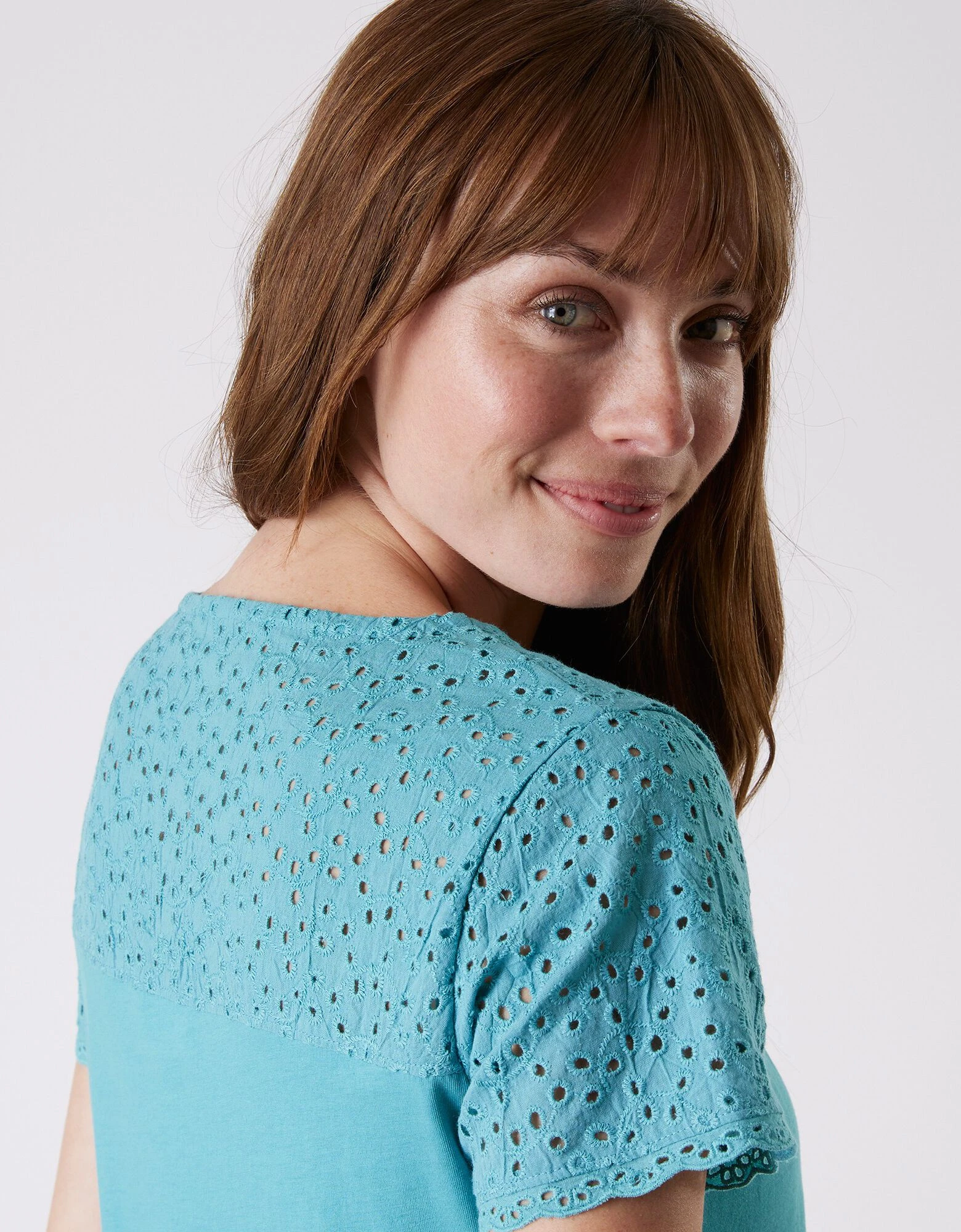 Pyjama imprimé avec broderie anglaise - manches courtes Blancheporte Pyjama Imprimé Avec Broderie Anglaise - Manches Courtes -Blancheport en ligne