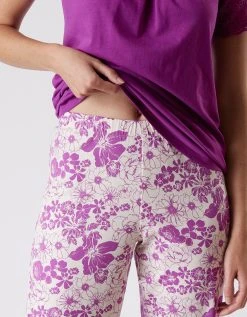 Blancheporte Pyjama Imprimé Avec Broderie Anglaise - Manches Courtes 6 Blancheporte Pyjama Imprimé Avec Broderie Anglaise - Manches Courtes -Blancheport en ligne 703058 C01 zoomx vue7