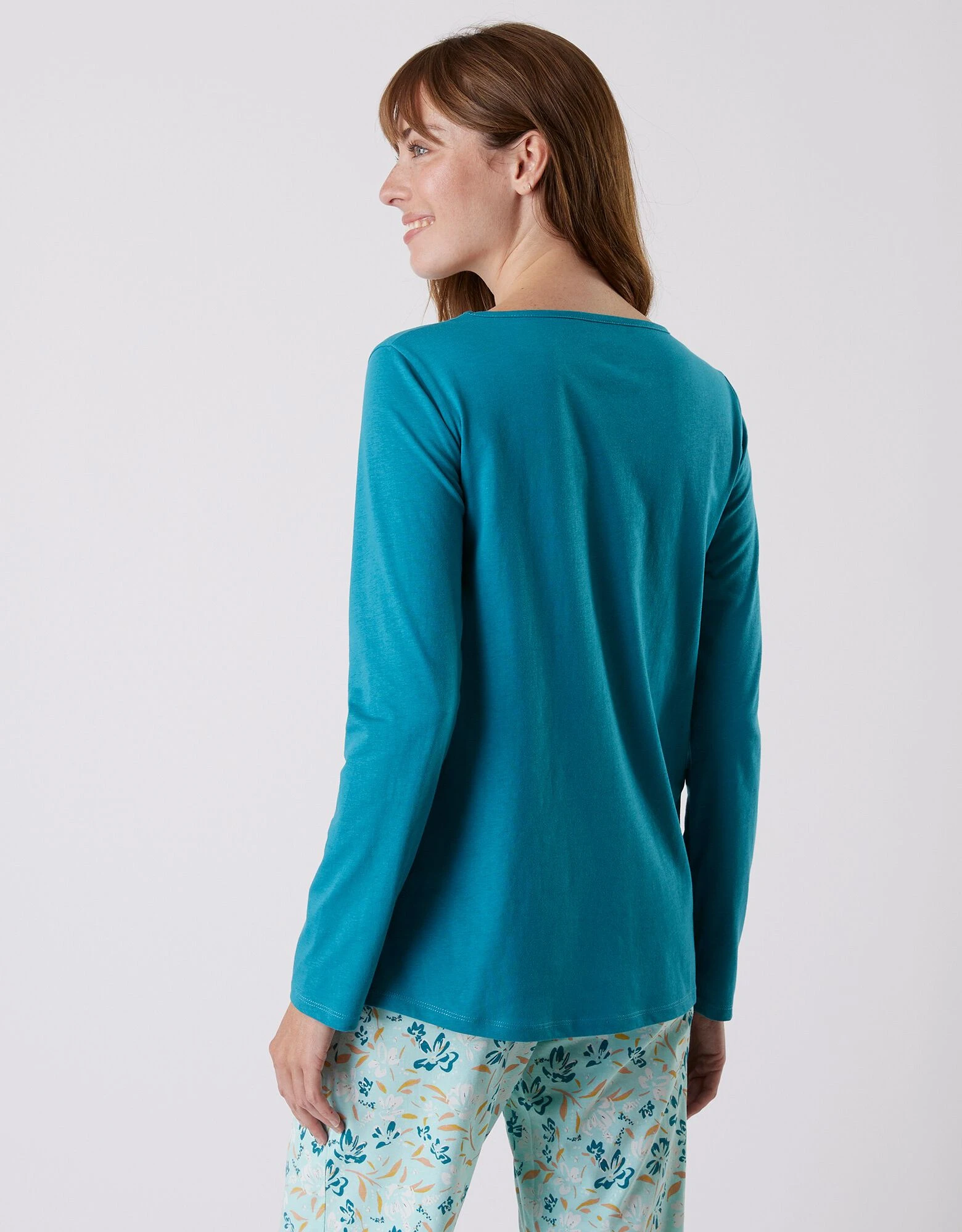 Tee-shirt pyjama manches longues imprimé placé "jardin secret" Blancheporte Tee-shirt Pyjama Manches Longues Imprimé Placé "jardin Secret" -Blancheport en ligne