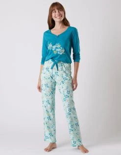 Blancheporte Tee-shirt Pyjama Manches Longues Imprimé Placé "jardin Secret" 2 Blancheporte Tee-shirt Pyjama Manches Longues Imprimé Placé "jardin Secret" -Blancheport en ligne 703072 C00 zoomx vue3