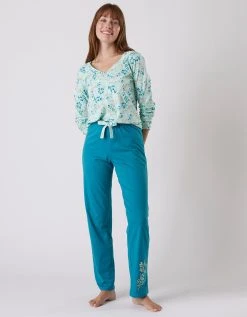 Blancheporte Tee-shirt Pyjama Manches Longues Imprimé Floral -Blancheport en ligne 703073 C01 zoomx vue3