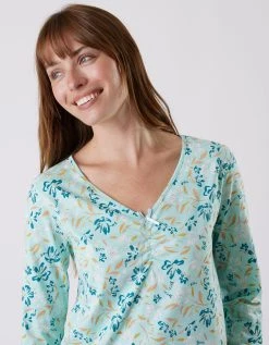 Blancheporte Tee-shirt Pyjama Manches Longues Imprimé Floral -Blancheport en ligne 703073 C01 zoomx vue4