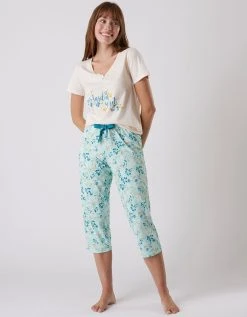 Blancheporte Pantalon Court Pyjama Imprimé Floral -Blancheport en ligne 703075 C01 zoomx vue3