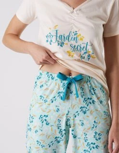 Blancheporte Pantalon Court Pyjama Imprimé Floral -Blancheport en ligne 703075 C01 zoomx vue4