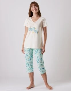 Blancheporte Pantalon Court Pyjama Imprimé Floral -Blancheport en ligne 703075 C01 zoomx vue5