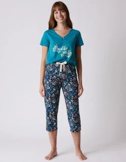 Blancheporte Pantalon Court Pyjama Imprimé Floral -Blancheport en ligne 703075 C02 zoomx vue5