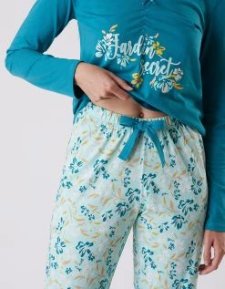 Blancheporte Pantalon Pyjama Coton Imprimé Floral -Blancheport en ligne 703077 C01 zoomx vue4