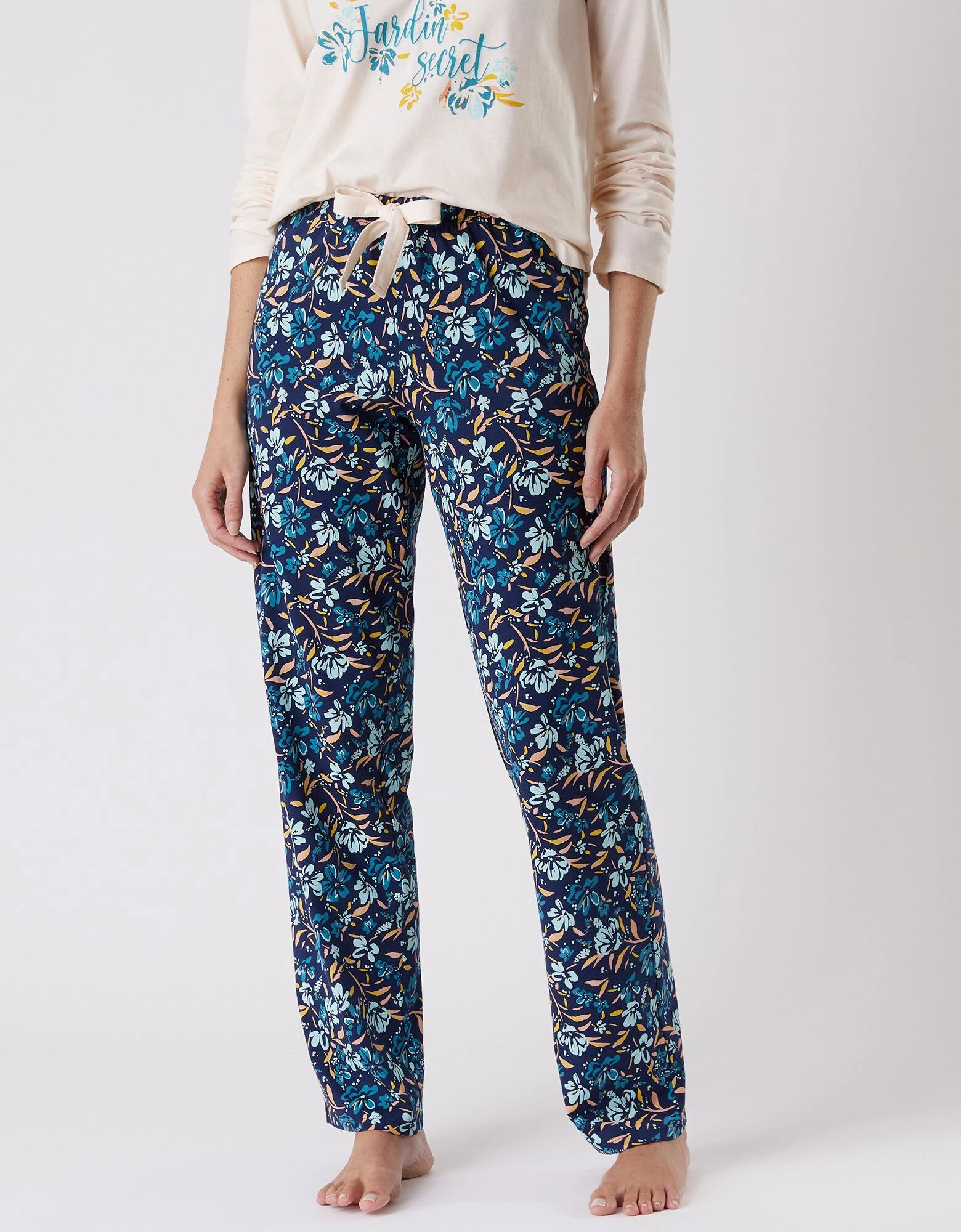Pantalon pyjama coton imprimé floral Blancheporte Pantalon Pyjama Coton Imprimé Floral -Blancheport en ligne