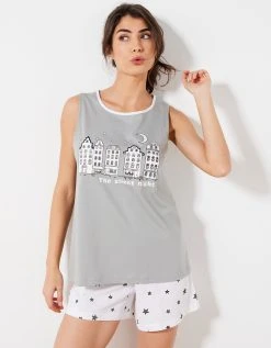 Blancheporte Pyjama Short Fantaisie Ville étoilée