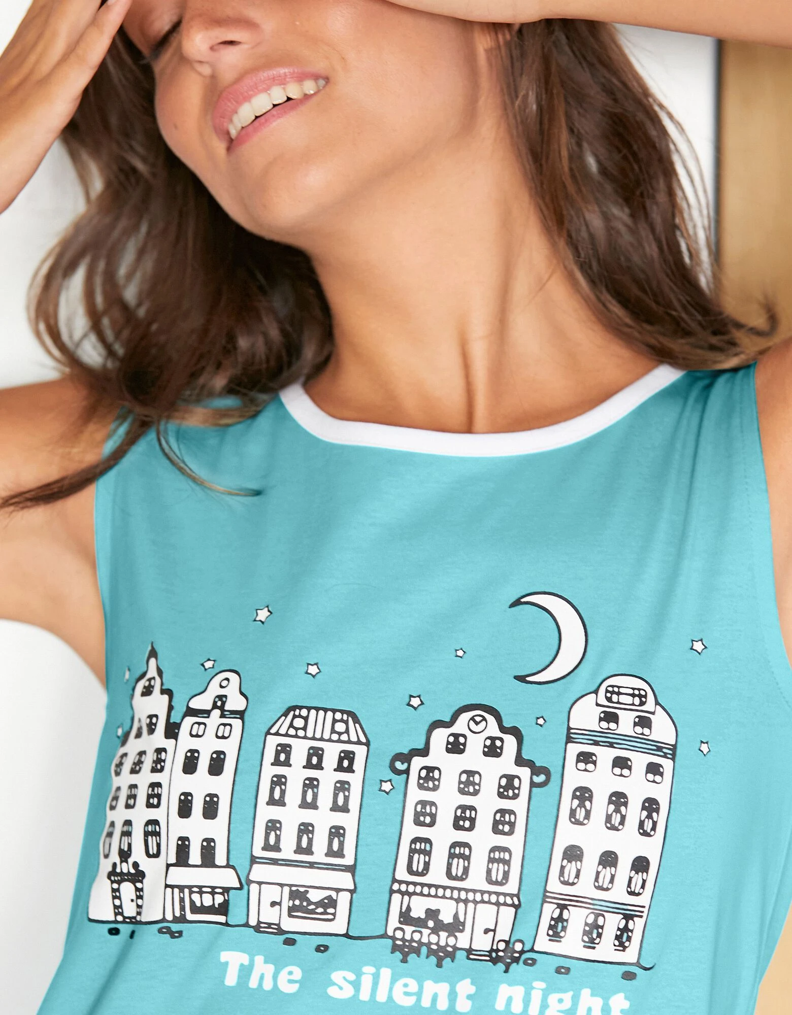 Pyjama short fantaisie ville étoilée Blancheporte Pyjama Short Fantaisie Ville étoilée -Blancheport en ligne