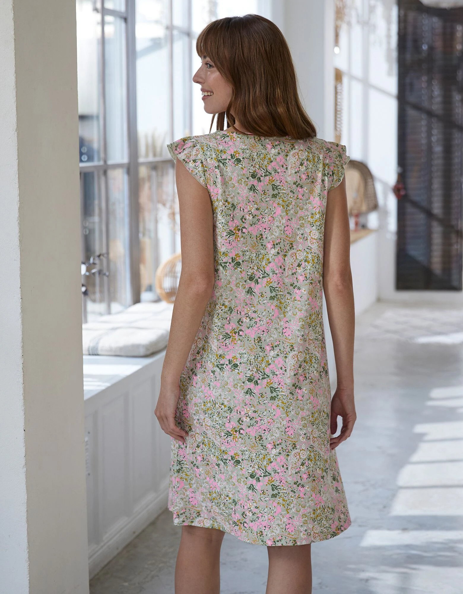 Nuisette volantée imprimé fleuri Blancheporte Nuisette Volantée Imprimé Fleuri -Blancheport en ligne