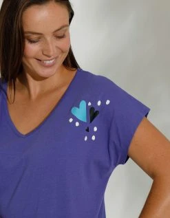 Blancheporte Pyjama Cycliste Coton Imprimé Coeur -Blancheport en ligne 703108 C01 zoomx vue6