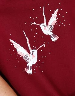 Blancheporte Nuisette Coton Fines Bretelles Motif «oiseaux» -Blancheport en ligne 703123 C01 zoomx vue7