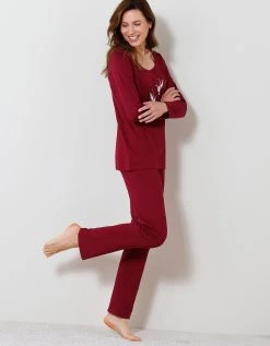 Blancheporte Pyjama Manches Longues Coton Imprimé « oiseaux » 6 Blancheporte Pyjama Manches Longues Coton Imprimé « oiseaux » -Blancheport en ligne 703127 C01 zoomx vue7