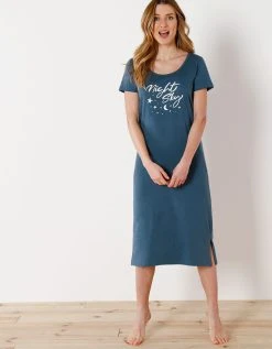 Blancheporte Chemise De Nuit Version Longue – Imprimé Night Sky
