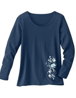 Blancheporte Tee-shirt Manches Longues – Marine -Blancheport en ligne 703146 C01 zoomx vue7