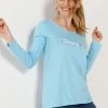 Blancheporte Tee-shirt Manches Longues – Turquoise