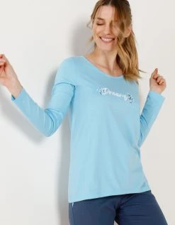 Blancheporte Tee-shirt Manches Longues – Turquoise