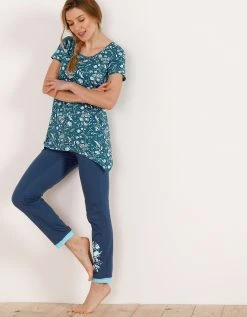 Blancheporte Pantalon De Pyjama – Uni Marine -Blancheport en ligne 703154 C01 zoomx vue4