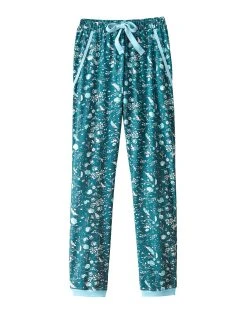 Blancheporte Pantalon De Pyjama – Fleuri émeraude -Blancheport en ligne 703155 C01 zoomx vue5