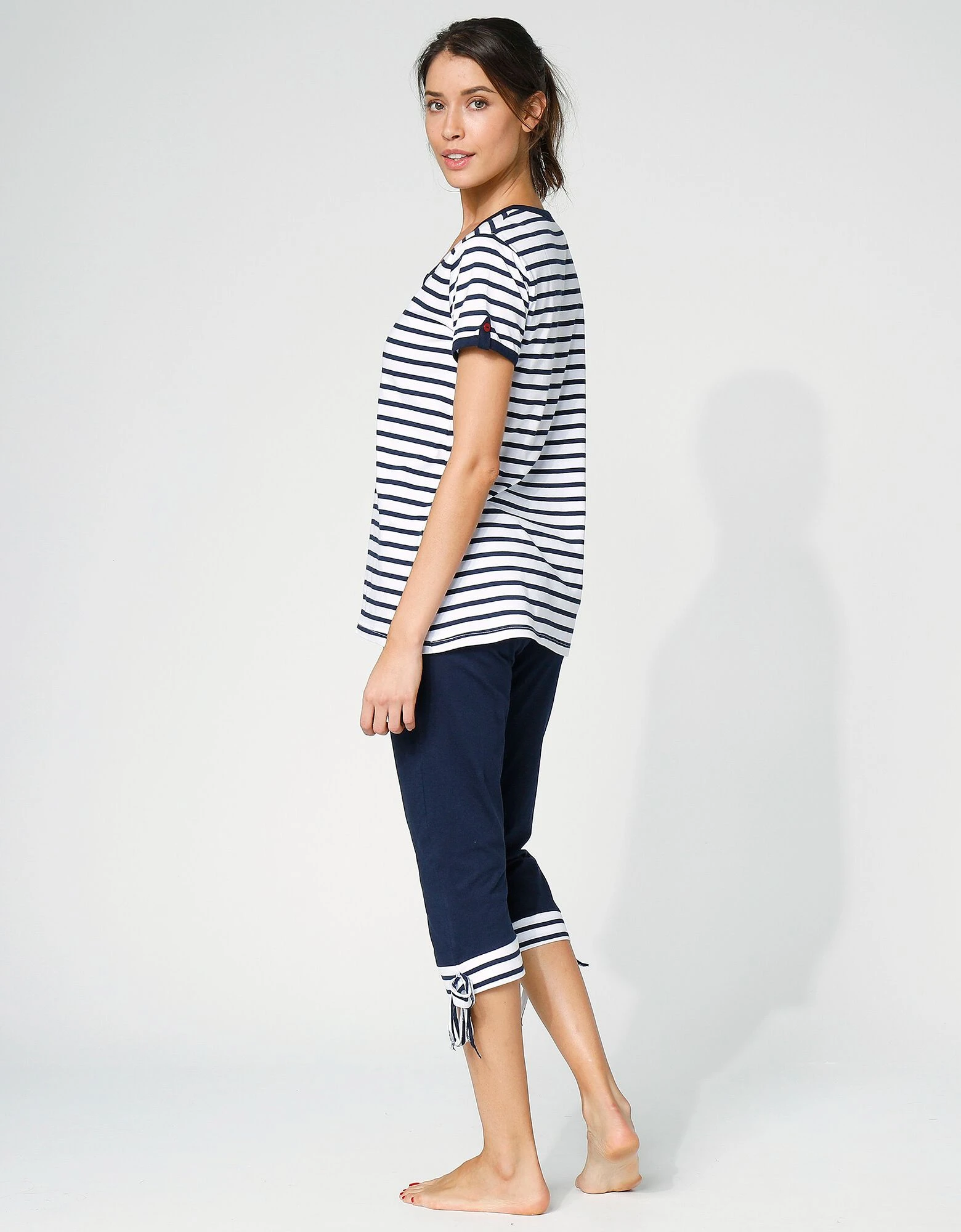 Pyjama pantacourt coton manches courtes Blancheporte Pyjama Pantacourt Coton Manches Courtes -Blancheport en ligne