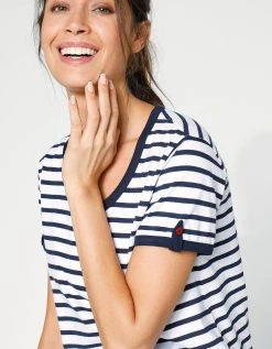 Blancheporte Pyjama Pantacourt Coton Manches Courtes 4 Blancheporte Pyjama Pantacourt Coton Manches Courtes -Blancheport en ligne 703173 C01 zoomx vue5