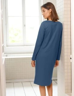 Blancheporte Chemise De Nuit Longue - Imprimé Fantaisie 3 Blancheporte Chemise De Nuit Longue - Imprimé Fantaisie -Blancheport en ligne 703219 C00 zoomx vue4