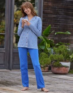 Blancheporte Pyjama Imprimé Carreaux - Col Tailleur -Blancheport en ligne 703240 C01 zoomx vue6