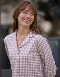 Blancheporte Pyjama Imprimé Carreaux - Col Tailleur -Blancheport en ligne 703240 C02 zoomx vue6