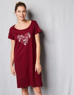 Blancheporte Chemise De Nuit Courtes Manches Courtes Motif «papillons»