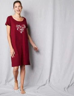 Blancheporte Chemise De Nuit Courtes Manches Courtes Motif «papillons» -Blancheport en ligne 703280 C01 zoomx vue4