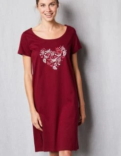 Blancheporte Chemise De Nuit Courtes Manches Courtes Motif «papillons» -Blancheport en ligne 703280 C01 zoomx vue5