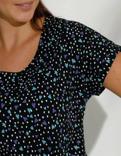 Blancheporte Chemise De Nuit Coton Imprimé "coeurs" -Blancheport en ligne 703367 C01 zoomx vue7