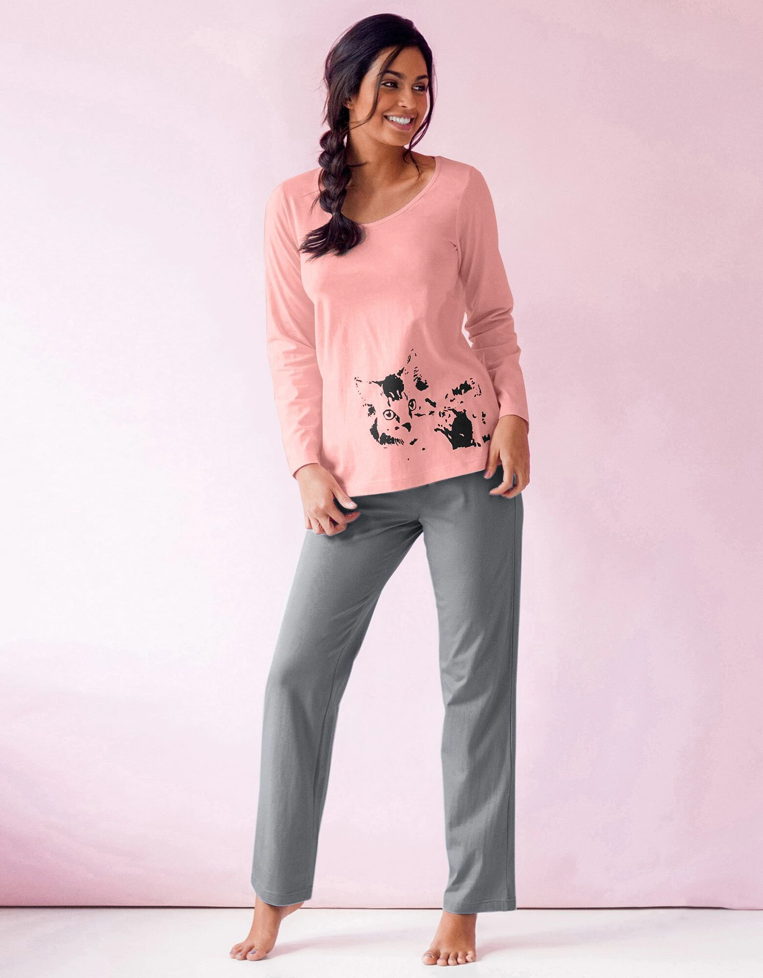 Pyjama imprimé chat - lot de 2 Blancheporte Pyjama Imprimé Chat - Lot De 2 -Blancheport en ligne