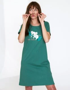 Blancheporte Chemise De Nuit Courte À Manches Courtes, Imprimé Koala