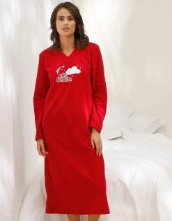 Blancheporte Chemise De Nuit Longue Nuages En Micro-polaire 4 Blancheporte Chemise De Nuit Longue Nuages En Micro-polaire -Blancheport en ligne 703472 C01 zoomx vue5