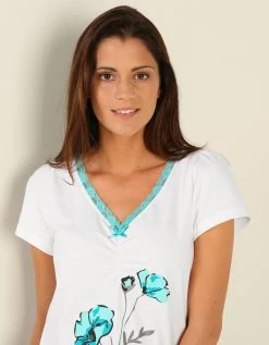 Blancheporte T-shirt Pyjama Jersey Manches Courtes -Blancheport en ligne 703478 C00 zoom detailRFP