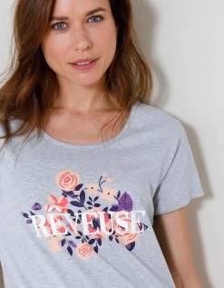 Blancheporte Chemise De Nuit Courte Imprimé "Rêveuse" 4 Blancheporte Chemise De Nuit Courte Imprimé "Rêveuse" -Blancheport en ligne 703482 C01 zoomx vue5